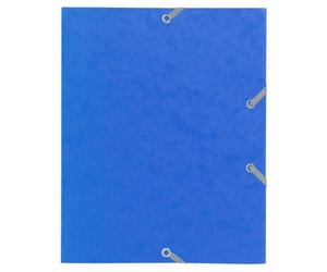 Chemise à élastique 3 rabats carte lustrée 400gm2 - format scolaire 24x19 cm - Couleurs assorties