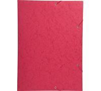 Exacompta Chemise à élastique 3 rabats carte lustrée 600 g/m² A3 Rouge