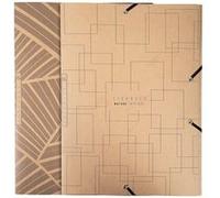 Chemise à élastique 3 rabats Eterneco EXACOMPTA 24 x 32 cm - dos de 3,5 cm - Lot de 5 - Kraft brun G