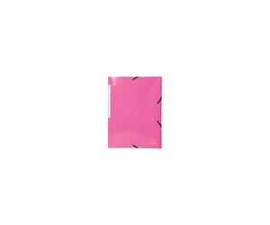 Chemise à élastique 3 rabats Maxi Capacity IDERAMA, en carte 5/10e, coloris rose - Lot de 25