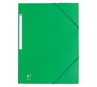 Chemise à élastique 3 rabats Oxford 24 x 32 cm dos 2 cm - couleurs classiques verte