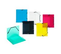 Chemise à élastique 3 rabats plastique Propyglass Viquel 17 x 22 cm - couleurs assorties