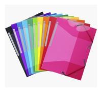 Chemise à élastique 3 rabats polypropylène Iderama Exacompta 24 x 31 cm - Coloris assortis - Paquet de 30