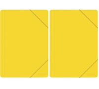 Chemise à élastique OFFICE PRODUCTS A4 PP 500 Microns 3 Rabats Jaune / / Type-3 Rabats/Type-Avec élastique/Matériau-PP/Couleur-Jaune/Format-A4 / Dimensions (mm)-240x320 (Lot de 2)