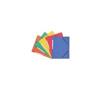 Exacompta - Réf. 55410E - Paquet de 10 chemises à élastiques sans rabat - pochettes en carte lustrée 355 g/m² - dimensions 24 x 32 cm pour documents au format A4 - 5 couleurs assorties