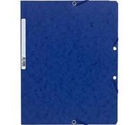 Exacompta Chemise à élastiques sans rabats Carton 400 g 24x32 cm Bleu
