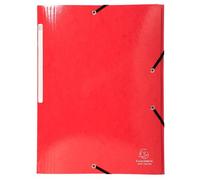 Chemise à élastiques 3 rabats Maxi capacity carte lustrée pelliculée 425gm2 Iderama A4 - Rouge