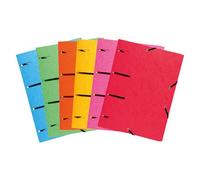 Chemise à élastiques 3 rabats perforées Punchy carte lustrée A4 couleurs assorties