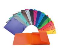 Chemise à élastiques, PP, A3, bleu clair translucide