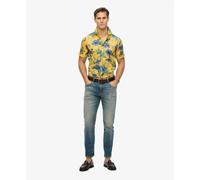 Superdry Hawaiian Print Short Sleeve Shirt Jaune S Homme