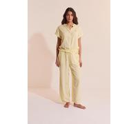 Chemise à manches courtes à carreaux avec motif cerise - Brise - XL - Yellow - Femme - Etam