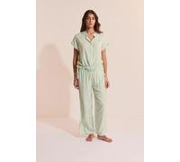 Chemise à manches courtes à carreaux avec motif citron - Brise - M - Vert - Femme - Etam