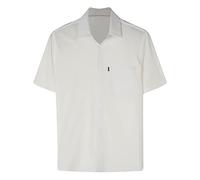 Chemise à manches courtes d'été à poches pour personnes âgées et d'âge moyen avec revers et hauts décontractés amples pour papa porte des chemises de grand-père et des hauts boutonnés cool pour homme,