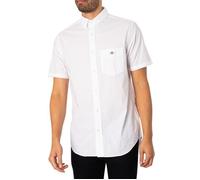 Vêtements GANT Reg Poplin Ss Shirt pour Accessoires M Blanc