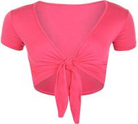 Chemise à manches courtes ouverte sur le devant pour femme Uni, cerise, 40-42