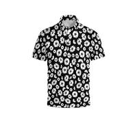 Chemise à manches courtes pour homme - Coupe ajustée - Respirant - Avec design imprimé - Pour un usage quotidien en plein air, autre, L