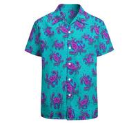 Chemise à Manches Courtes pour Hommes Légère Décontractée Été Confortable Chemise de Plage Guayabera Camp Cubaine pour été Hawaii Holiday Beach Party Hommes Chemises en Lin Henley Shirts