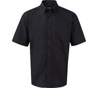 Chemise à manches courtes Russell Collection pour homme (Tour de cou 44.5cm) (Noir)