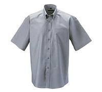 Chemise à manches courtes Russell Collection pour homme (Tour de cou 47cm) (Gris argenté)