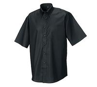 Chemise à manches courtes Russell Collection pour homme (Tour de cou 47cm) (Noir)