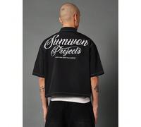 Chemise à manches courtes streetwear décontractée de la marque Sumuwon, avec un design graphique mode urban relaxé. Un style de vie moderne et estival de la jeune culture sportive. L,M,S,XL,XSBlocs de