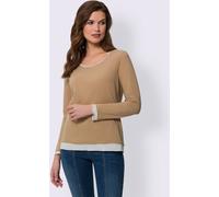 Chemise à manches longues 2 en 1 aspect 2 en 1 - Best Connection - chamois-écru CHAMOIS-ÉCRU 44