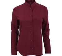 Chemise à manches longues à col montant pour femme Kariban PC2538 (M) (Rouge vin)