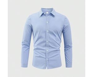 Chemise à manches longues bleue de style uniforme scolaire pour adolescent, coupe slim décontractée, convient aux activités, haut chic pour la remise des diplômes en automne/hiver 14Y,13Y,16Y,15YPolye