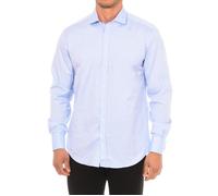 Chemise à manches longues - CAFE COTON - PINPOINT03 - Bleu - Regular - Manches longues - Homme 40