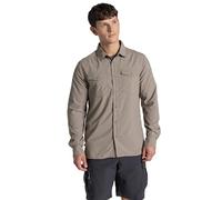 Craghoppers Chemise manches longues NosiLife Loukkos – Anti-insectes, randonnée – Beige L Homme