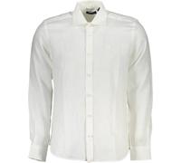 Chemise à manches longues homme blanche - coupe regular, col italien, fibres bio, taille : S Couleur : Bianco