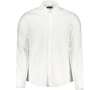 Chemise à manches longues homme blanche - coupe regular, coton bio & broderie, taille : S Couleur : Bianco