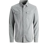Chemise à Manches Longues - JACK & JONES - Denim Gris - Coupe Regular - Col Chemise - Homme XL