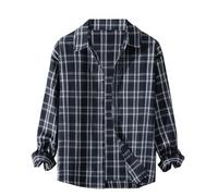 Chemise à manches longues pour homme, coupe régulière, pour homme, automne, décontracté, basique, chemise à carreaux à revers simple, veste à manches longues, chemisier de bureau, vêtement de travail