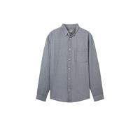 Tom Tailor Chemise Oxford manches longues Gris Homme Taille M