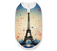 Chemise à motif Paris pour chien et chat de petite et moyenne taille, tissu doux extensible et protection UV, vêtements toutes saisons pour la promenade