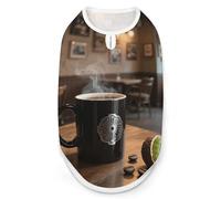 Chemise à motif tasse à café et grain de café pour chien et chat de petite et moyenne taille, tissu doux extensible et protection UV, vêtements toutes saisons pour la promenade