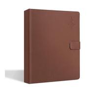 Chemise à musique A4, 8,3'' x 11'' cuir PU Classeur de musique 30 feuilles volantes Dossier de choeur inscriptible pour performance sur scène Piano Jouant Support de (Brun)