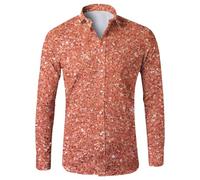 Chemise à paillettes pour homme Dico Shirts Carnaval Must Chemise brillante pour homme avec col à revers imprimé, boutonnière, chemise de fête, tenue des années 80, discothèque, festival de musique