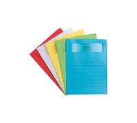 Chemise à poche Volumino Fast papier 22 x 31 cm avec fenêtre - Paquet de 50 - Assorties -
