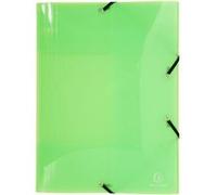 Exacompta - Réf. 59700E - 1 chemise à élastiques Crystal pour format A3 - pochette 3 rabats - en polypropylène haute transparence - dimensions 32 x 44 cm - couleur aléatoire