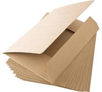 Chemise à rabats A4, 3 rabats, 2 hauteurs de remplissage, carton kraft, marron - lot de 10