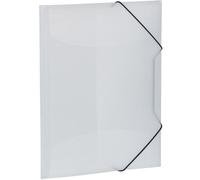 HERMA Chemises à élastique Translucide en Blanc, A3, plastique robuste, avec 3 rabats intérieurs, 1 porteé de chemise