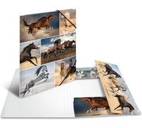 Chemise à rabats HERMA "Chevaux" en carton DIN A4