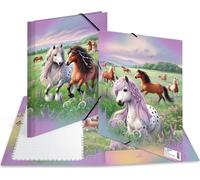 Chemise à rabats HERMA "Le monde des chevaux" Carton DIN A4