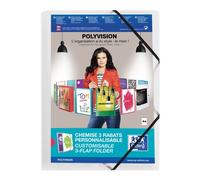 Chemise à rabats Oxford POLYVISION avec pochette transparente A4