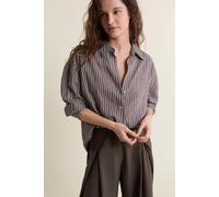 Chemise à rayures - Chocolatine Ra - L - Brown - Femme - Etam