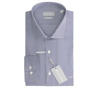 Chemise Ã rayures en popeline slim Michael Kors Bleu 43