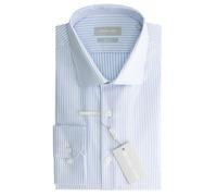 Chemise Ã rayures structurÃ©e slim Michael Kors Bleu 38