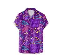 Chemise à Sequins Homme, Chemise Homme Manches Courtes Vintage T-Shirts Fantaisie Chemises Sans Repassage Costume Homme Disco Tenue Festival Homme Electro Chemise Or Homme Chemise Disco Homme Doree